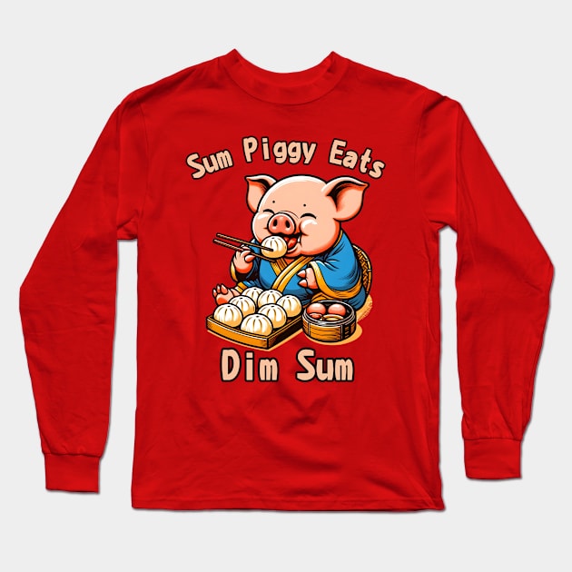 Dim sum pig Long Sleeve T-Shirt by Japanese Fever